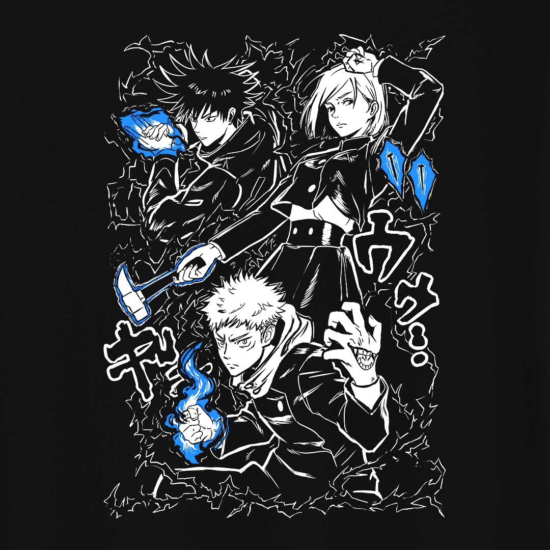 Polera-Jujutsu-Kaisen-Detalle-Negra