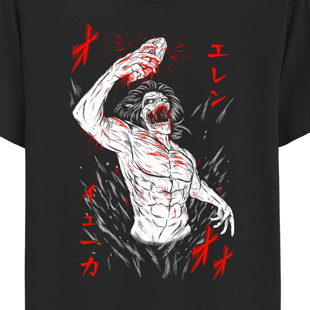Polera-Shingeki-detalle-Negra