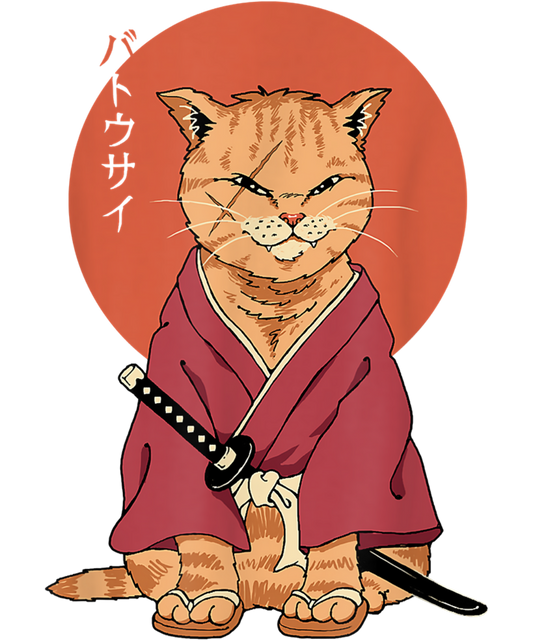 Polera Gato Samurai