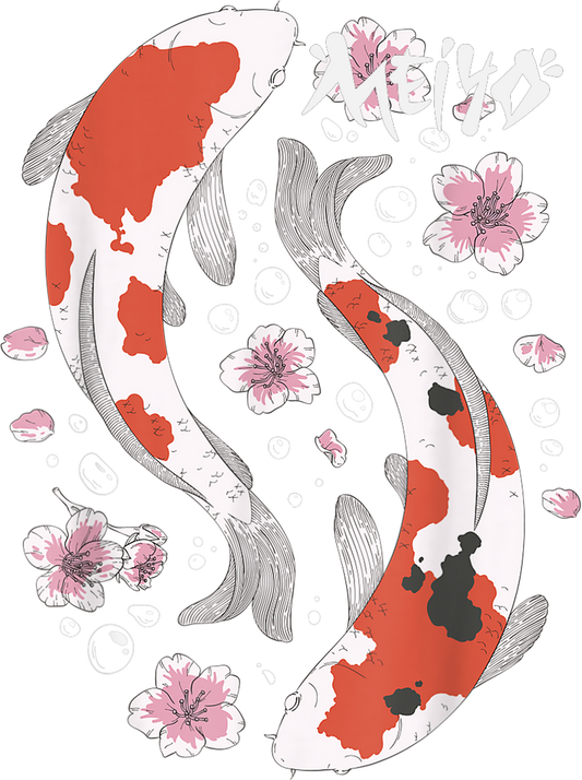 pareja de peces koi japoneses