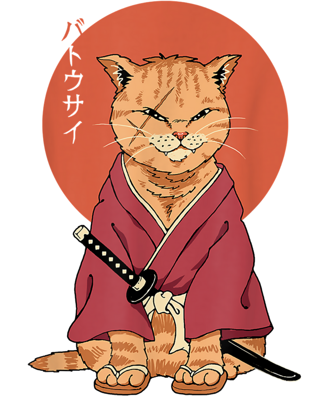 Polera Gato Samurai
