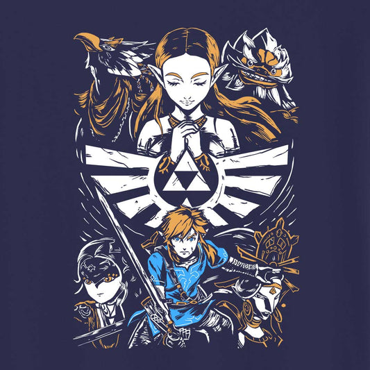 Polera-The-Legend-of-Zelda-detalle-Azul-Marino